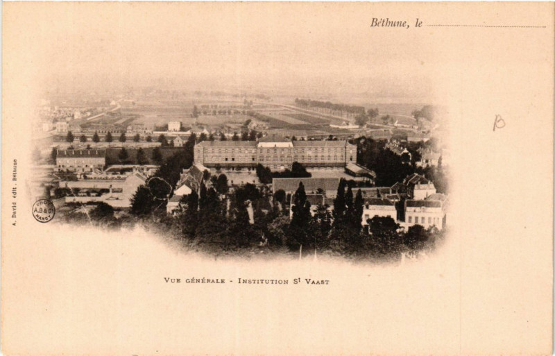 Carte postale ancienne Bethune Vue générale à Béthune