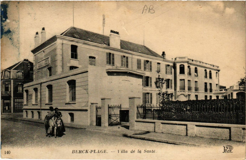 Carte postale ancienne Berck-Plage Villa de la Santé à Berck