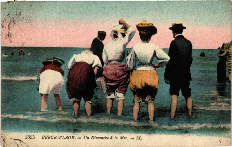 Carte postale ancienne Berck-Plage Un Dimanche a la Mer à Berck
