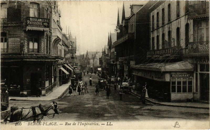 Carte postale ancienne Berck-Plage Rue de l'Impératrice à Berck