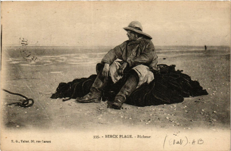 Carte postale ancienne Berck-Plage Pécheur à Berck