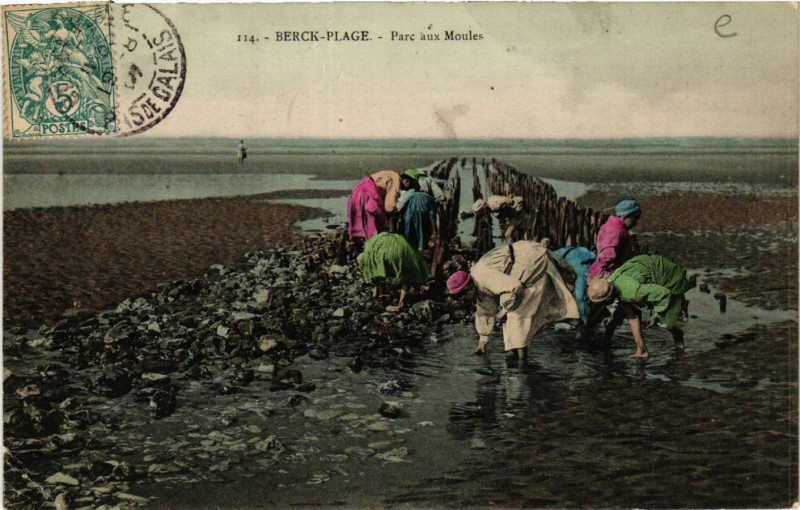 Carte postale ancienne Berck-Plage Parc aux Moules à Berck