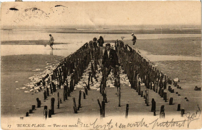 Carte postale ancienne Berck-Plage Parc aux Moules à Berck