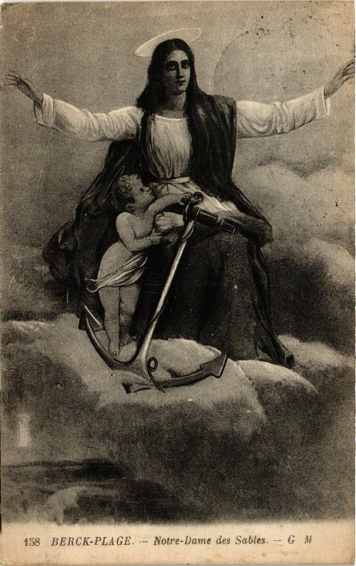 Carte postale ancienne Berck-Plage Notre Dame des Sables à Berck