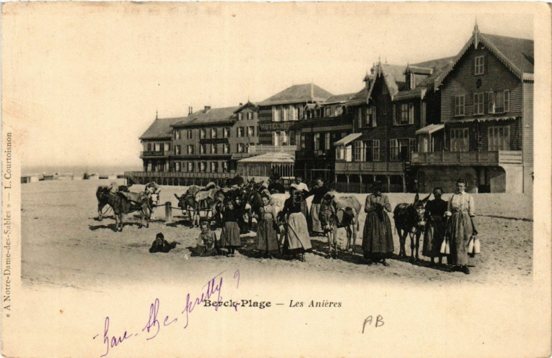 Carte postale ancienne Berck-Plage Les Anieres à Berck