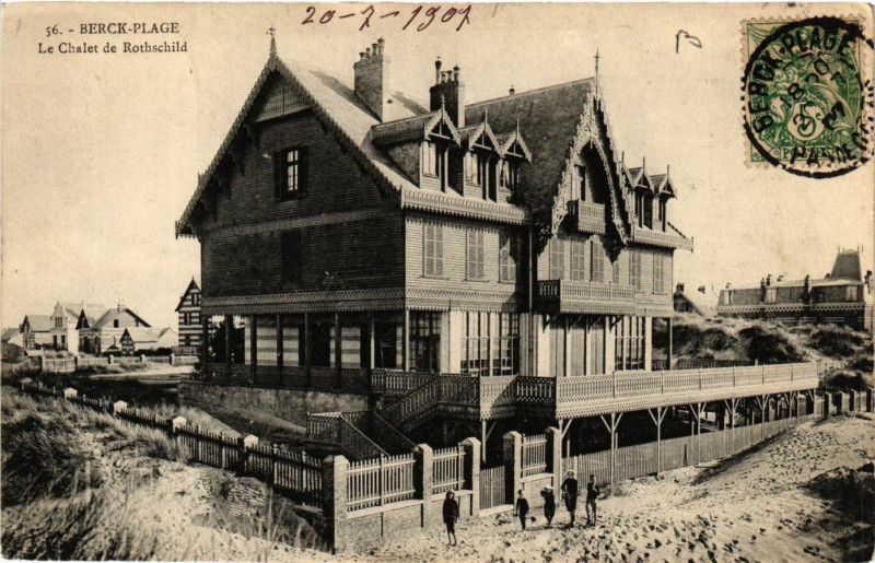 Carte postale ancienne Berck-Plage Le Chalet de Rothschild à Berck