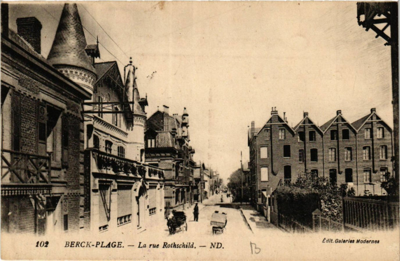 Carte postale ancienne Berck-Plage La Rue Rothschild à Berck