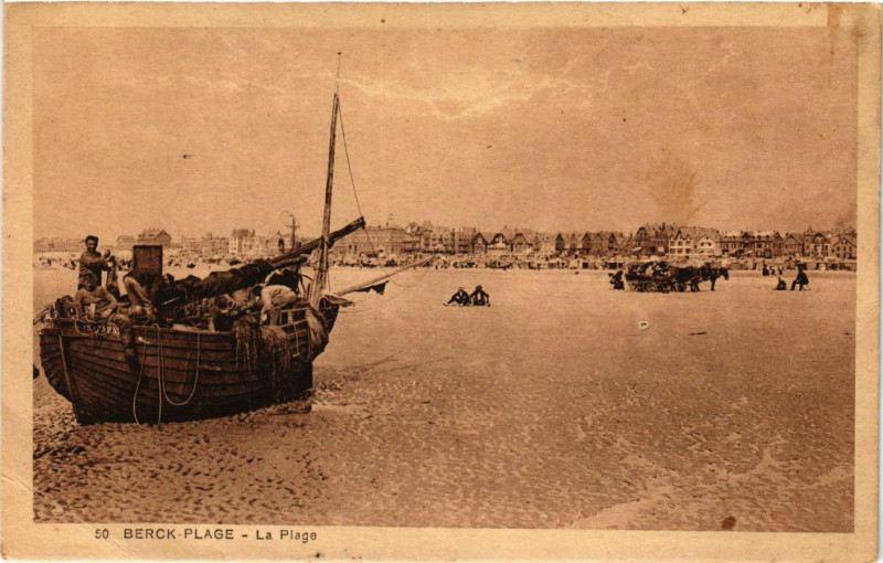 Carte postale ancienne Berck-Plage La Plage à Berck