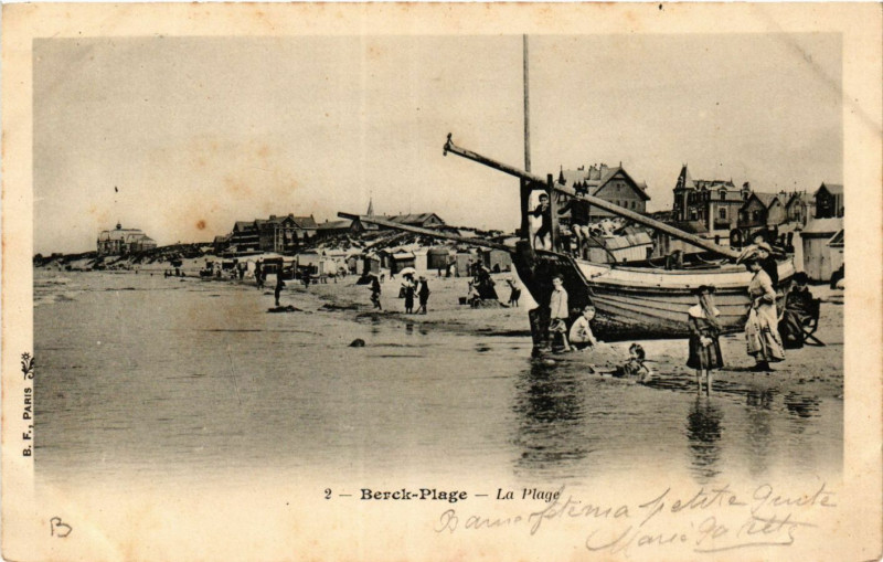 Carte postale ancienne Berck-Plage La Plage à Berck
