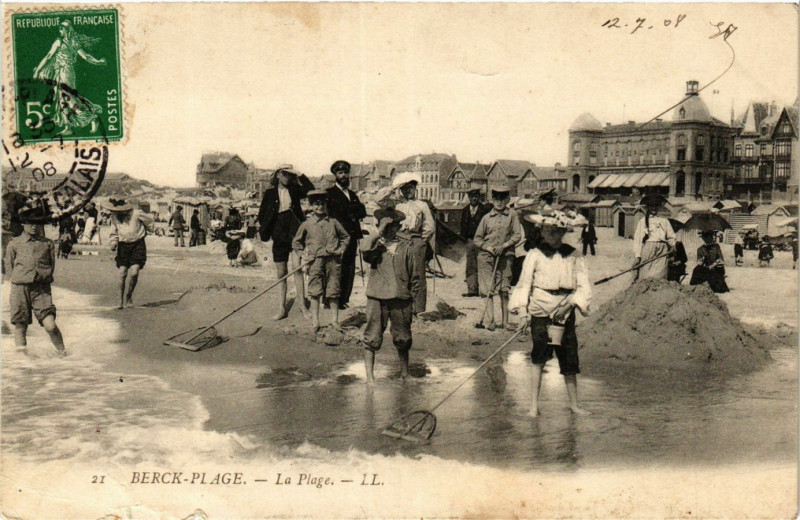 Carte postale ancienne Berck-Plage La Plage à Berck