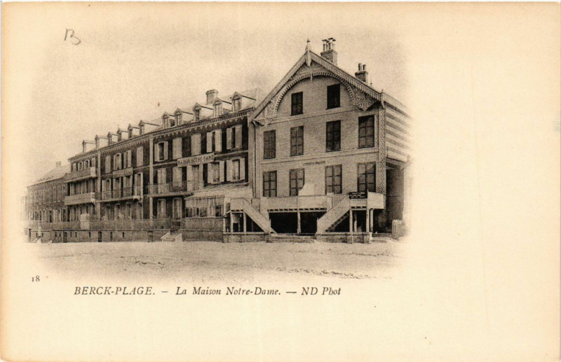 Carte postale ancienne Berck-Plage La Maison Notre Dame à Berck