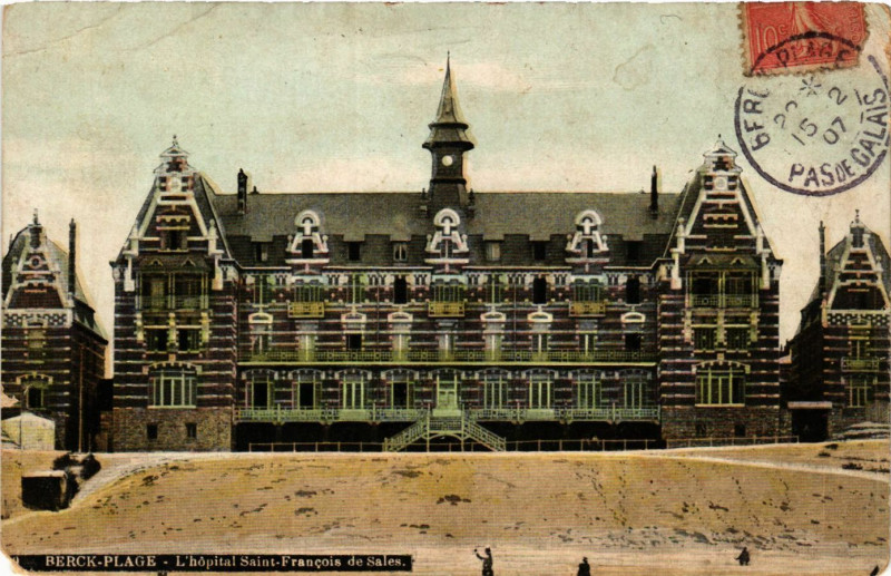 Carte postale ancienne Berck-Plage L'Hopital Saint-Francois de Sales à Berck