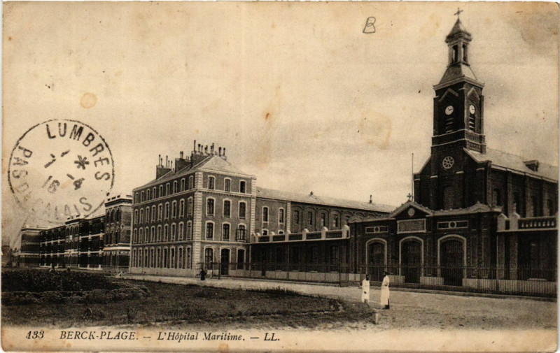 Carte postale ancienne Berck-Plage L'Hopital Maritime à Berck