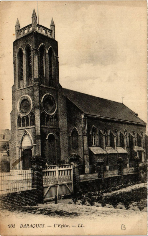 Carte postale ancienne Baraques L'Eglise