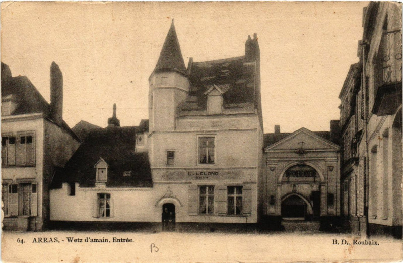 Carte postale ancienne Arras Wetz d'amain-Entrée à Arras