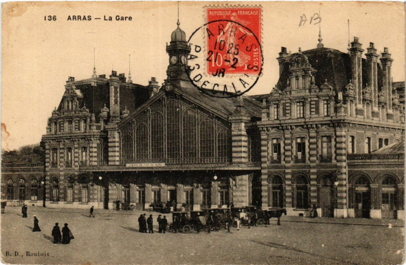 Carte postale ancienne Arras La Gare à Arras