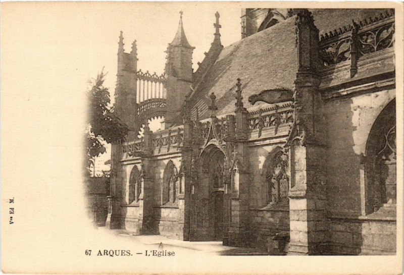 Carte postale ancienne Arques L'Eglise à Arques