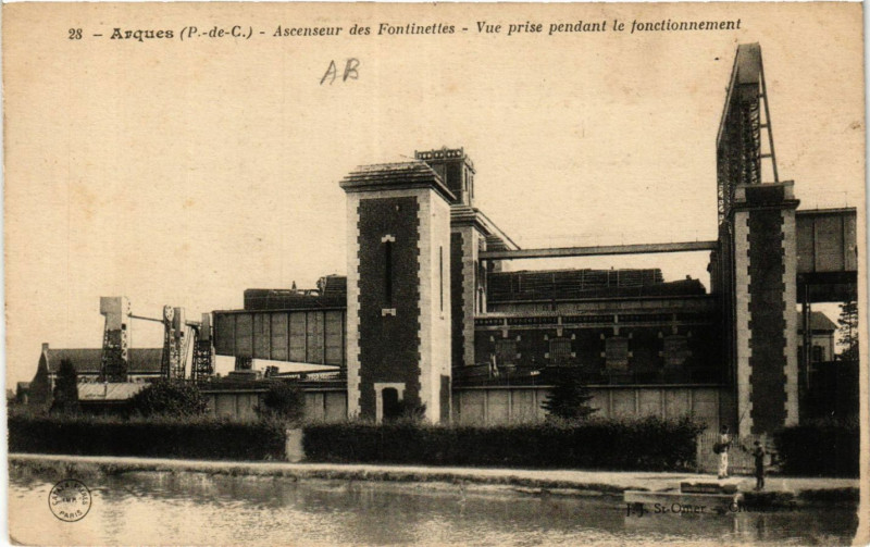 Carte postale ancienne Arques Ascenseur des Fontinettes à Arques