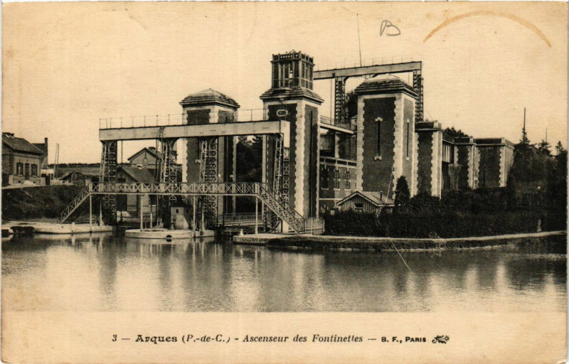 Carte postale ancienne Arques Ascenseur des Fontinettes à Arques