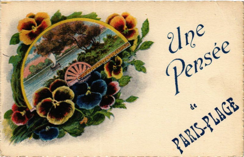 Carte postale ancienne Une Pensee de Paris-Plage