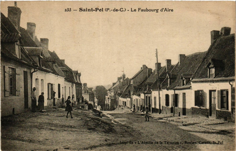 Carte postale ancienne Saint-Pol Le Faubourg d'Aire