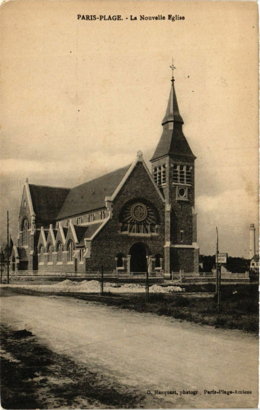 Carte postale ancienne Paris-Plage La Nouvelle Eglise