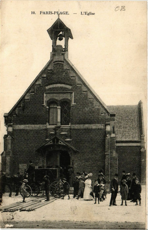 Carte postale ancienne Paris-Plage l'Eglise