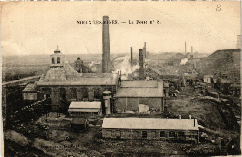 Carte postale ancienne Noeux-les-Mines La Fosse No 3 à Noeux-les-Mines