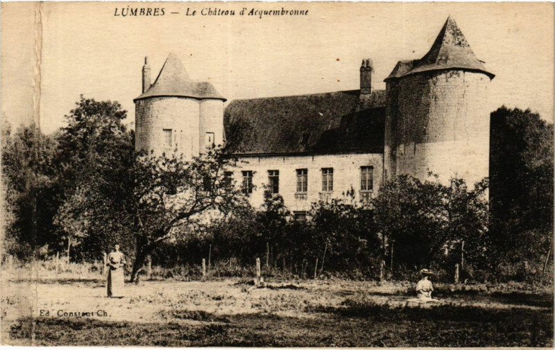 Carte postale ancienne Lumbres Le Chateau d'Acquembronne à Lumbres