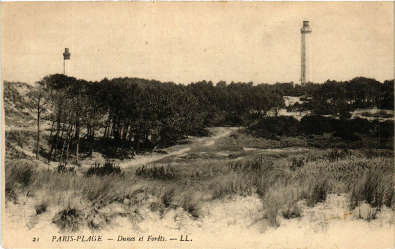 Carte postale ancienne Ll. Paris-Plage Dunes et Forets