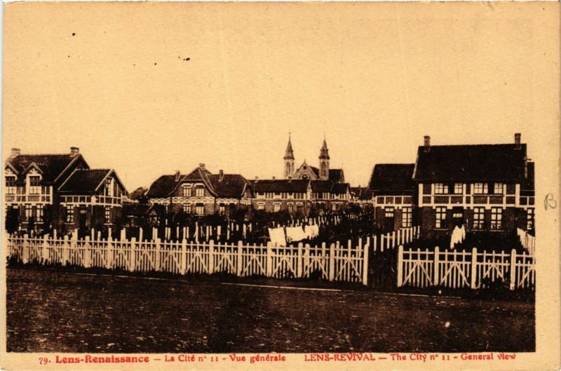 Carte postale ancienne Lens Vue générale à Lens