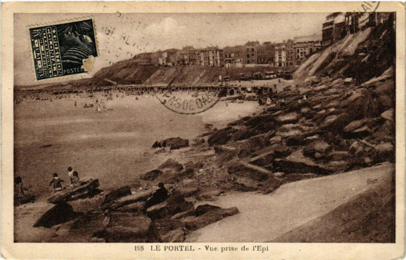 Carte postale ancienne Le Portel Vue prise de l'Epi au Portel