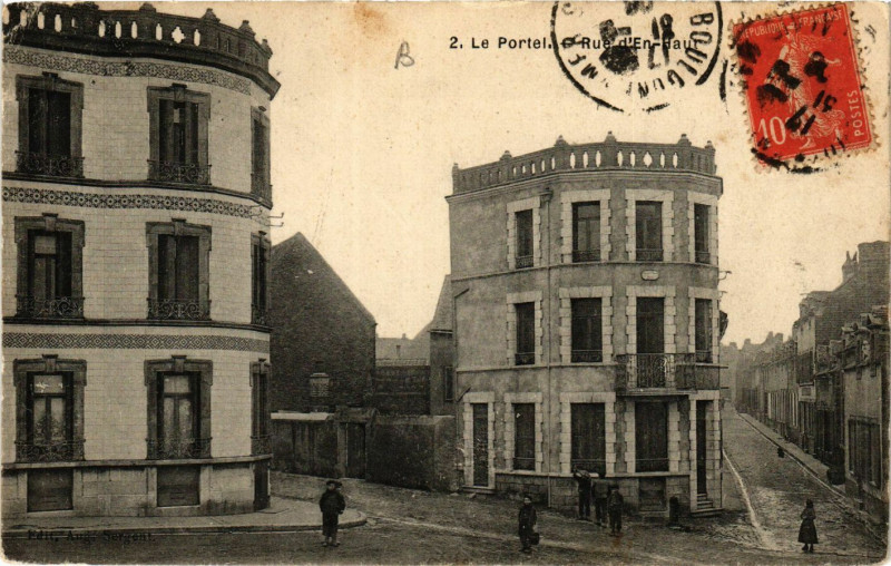 Carte postale ancienne Le Portel Rue de l'En-Haut au Portel