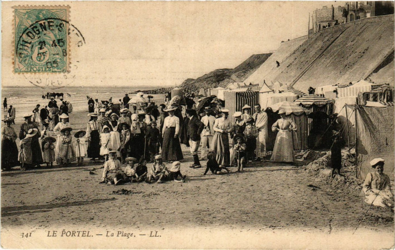 Carte postale ancienne Le Portel La Plage au Portel