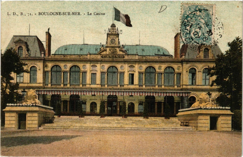 Carte postale ancienne L.D.B. Boulogne-sur-Mer Le Casino à Boulogne-sur-Mer