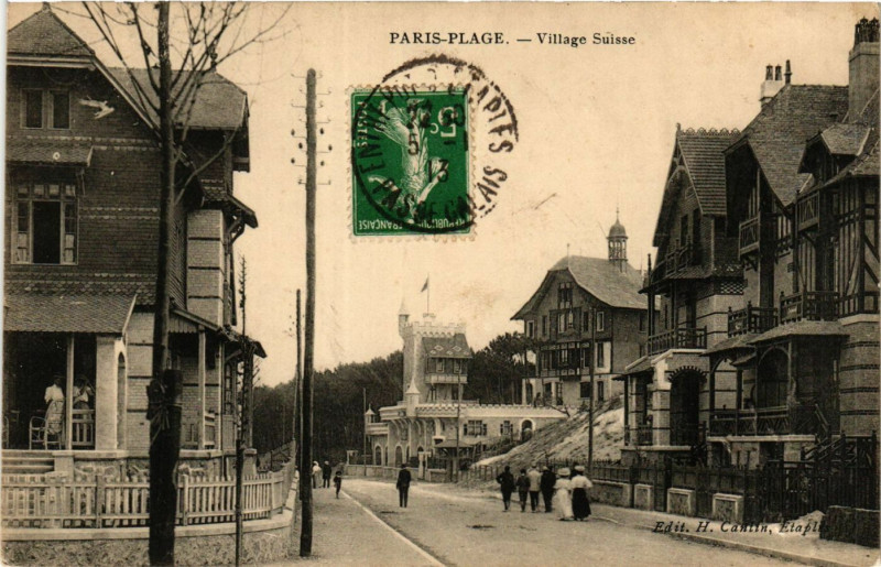 Carte postale ancienne H.C. Paris-Plage Village Suisse