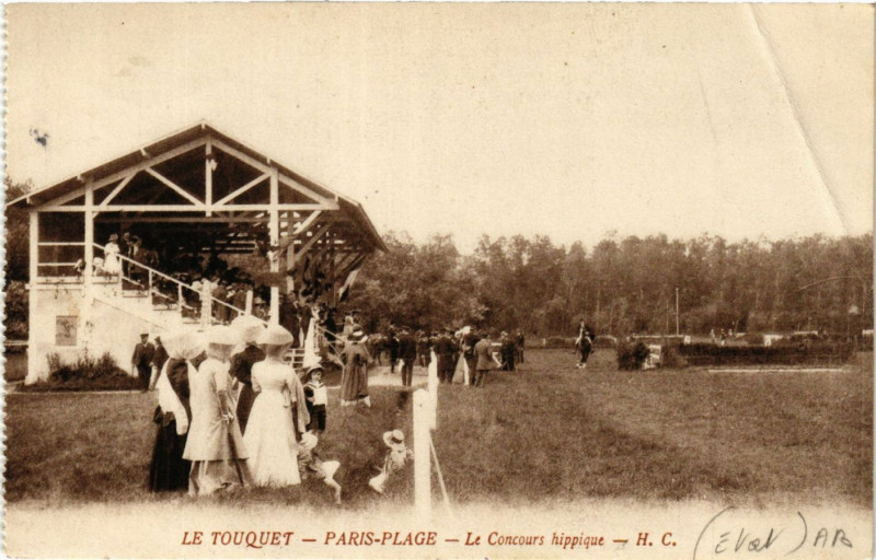 Carte postale ancienne H.C. Le Touquet-Paris-Plage Le Concours hippique au Touquet-Paris-Plage