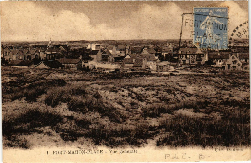 Carte postale ancienne Fort-Mahon-Plage vue générale