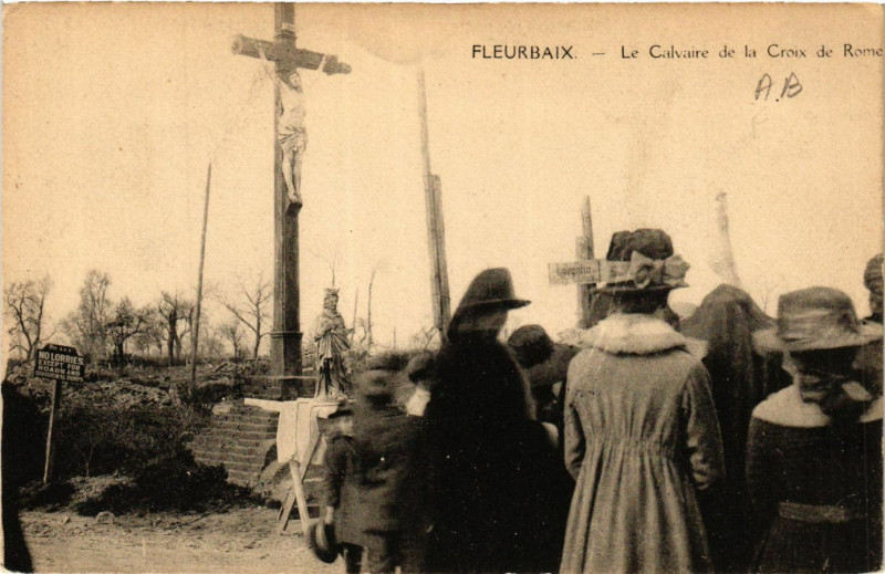 Carte postale ancienne Fleurbaix Le Calvaire de la Croix de Rome à Fleurbaix