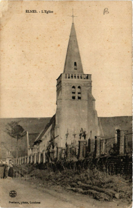 Carte postale ancienne Elnes l'Eglise à Elnes
