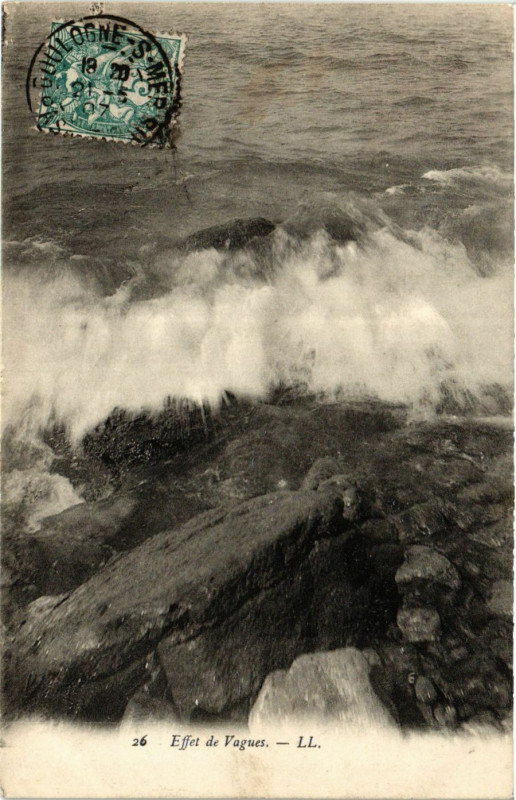Carte postale ancienne Effet de Vagues