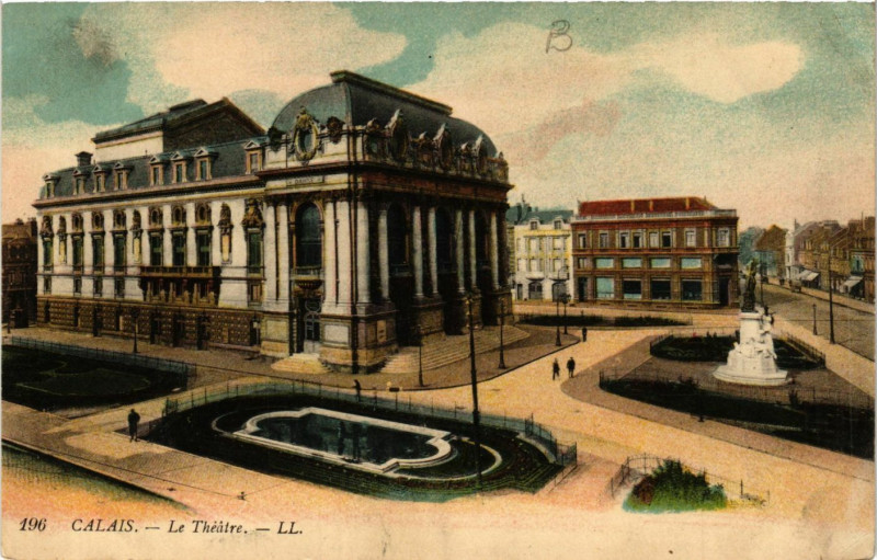 Carte postale ancienne Ed. Ll Calais Le Theatre à Calais