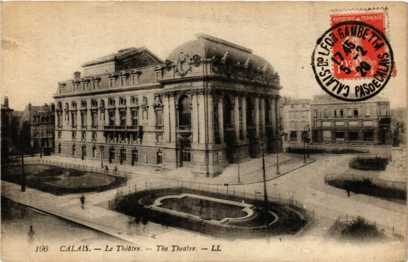 Carte postale ancienne Ed. Ll Calais Le Theatre à Calais