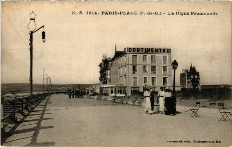 Carte postale ancienne E.S. Paris-Plage la Gidue Promenade