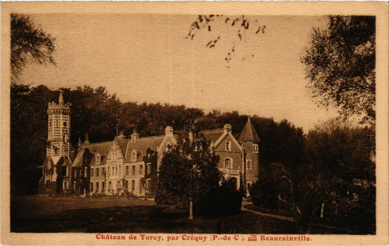 Carte postale ancienne Chateau de Torcy par Crequy à Torcy
