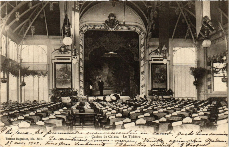 Carte postale ancienne Casino de Calais Le Theatre à Calais