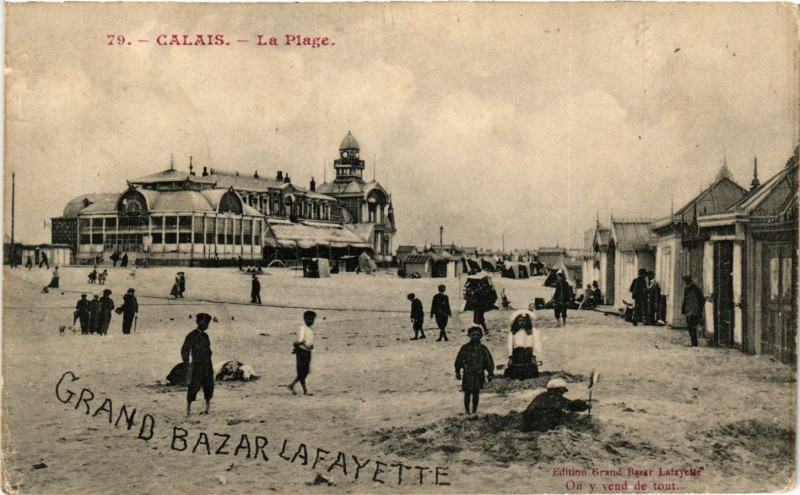 Carte postale ancienne Calais La Plage à Calais