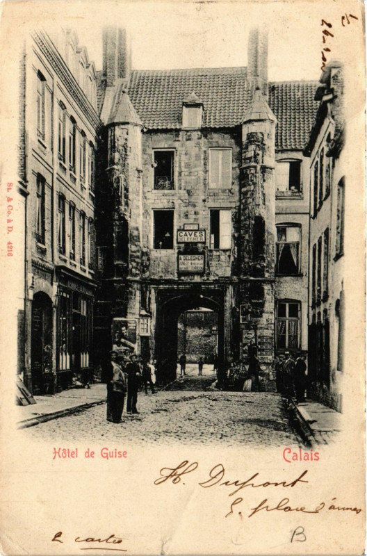Carte postale ancienne Calais Hotel de Guise à Calais