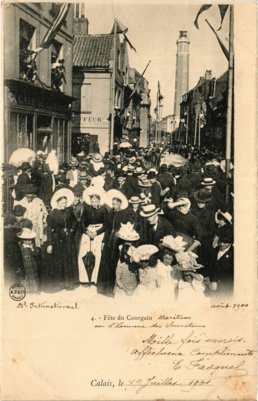 Carte postale ancienne Calais Fete du Courgain à Calais