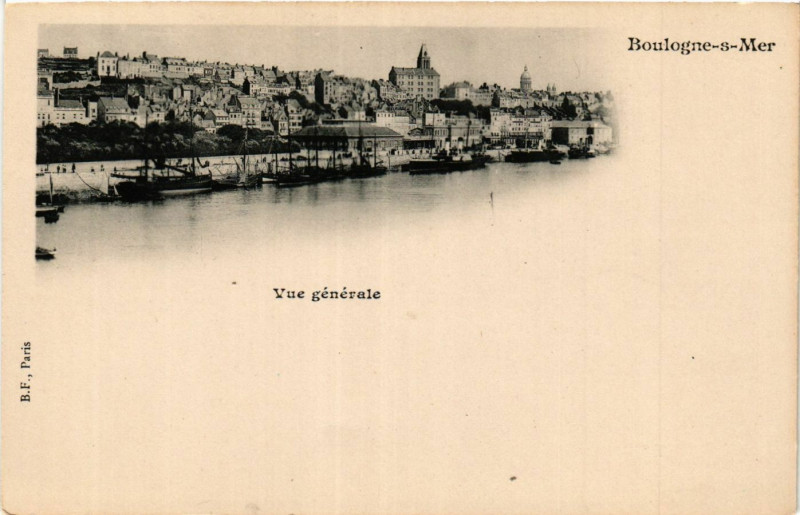 Carte postale ancienne Boulogne-sur-Mer vue générale à Boulogne-sur-Mer